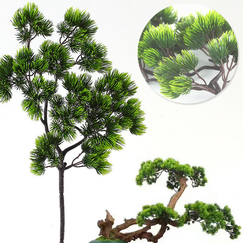 Bonsai Garden Sushi - 42 ซม.ประดิษฐ์ต้นสนสาขาสีเขียวใบพืชปลอมบ้าน Pine อุปกรณ์บอนไซงานแต่งงานดอกไม้ตกแต่ง