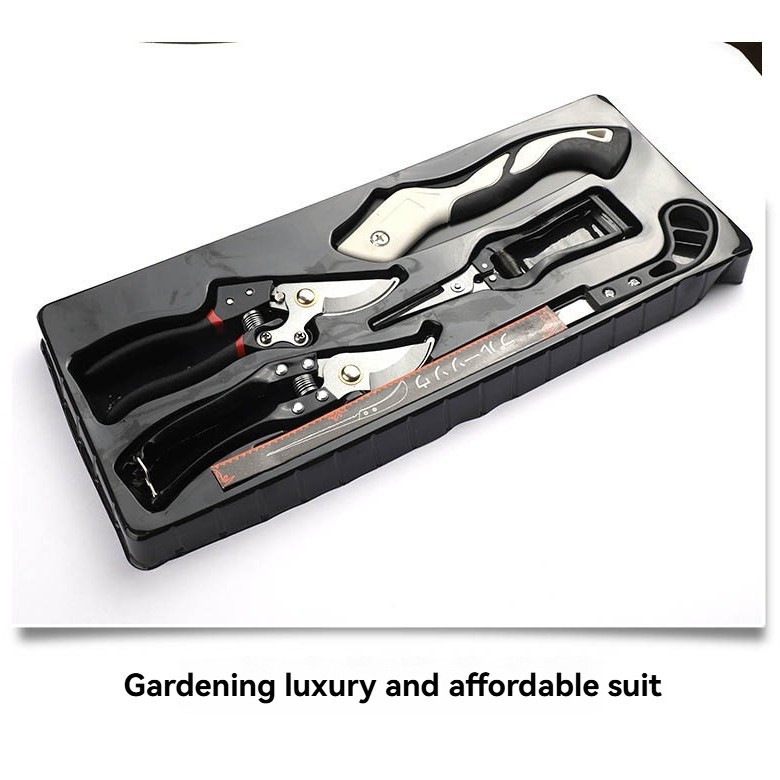 Bonsai Saw Folding - ชุดเครื่องมือตัดแต่งกิ่งไม้ 5 ชิ้น พร้อมเลื่อยพับ กรรไกรตัดกิ่ง กรรไกรตัดผลไม้