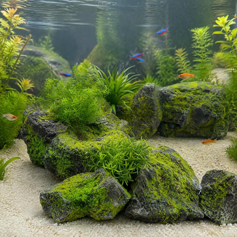 Bonsai Garden Backyard - หินมอสเทียมสำหรับจัดสวน หินจำลองน้ำหนักเบาสำหรับตกแต่งสวน บ่อปลา สนามหลังบ้าน หินจำลองที่ดูสมจริงสำหรับตู้ปลา