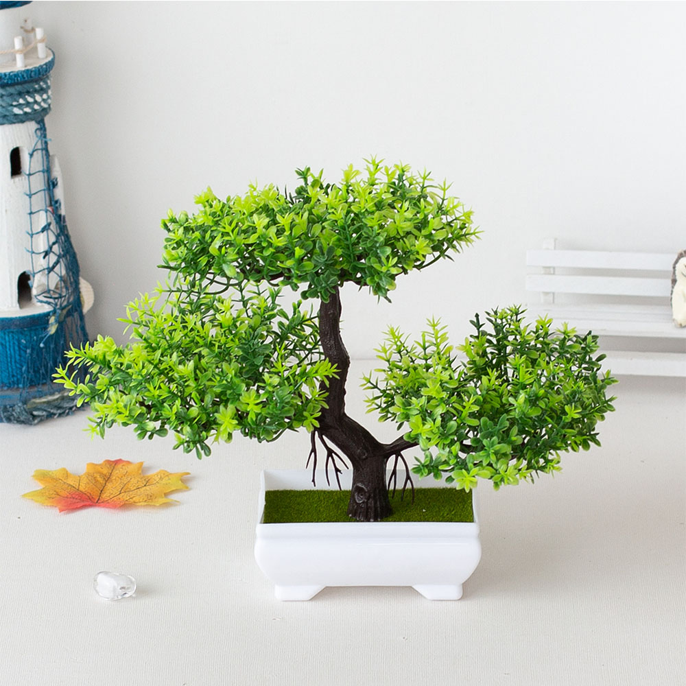 Bonsai Tree Zen Garden - ต้นไม้ประดิษฐ์ตกแต่ง กระถางบอนไซ ต้นไม้ขนาดเล็ก กระถางต้นไม้ปลอม ของตกแต่งสวนเซน ของประดับตกแต่งโต๊ะ