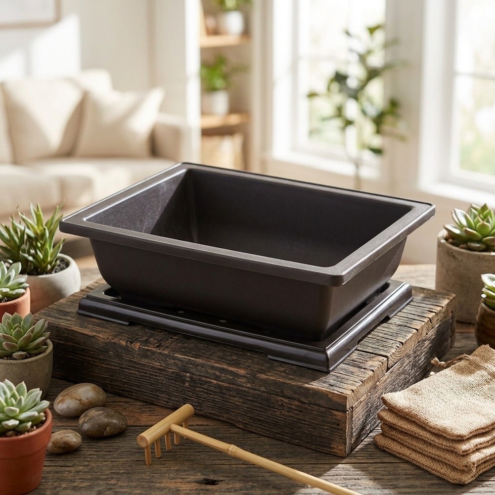 ถาดรองกระถางต้นไม้ ที่วางกระถา - Bonsai Garden Backyard บทวิจารณ์และราคา