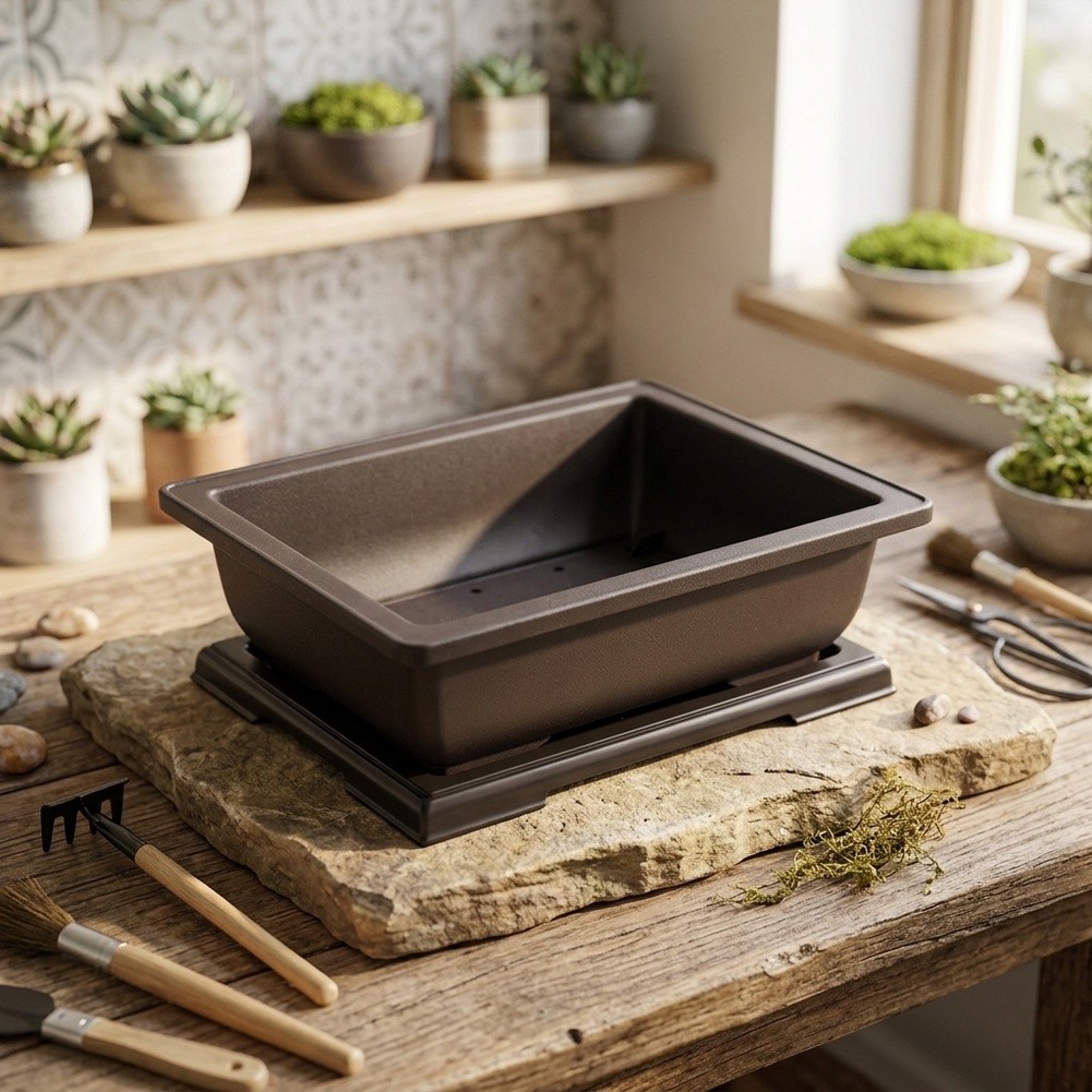 ถาดรองกระถางต้นไม้ ที่วางกระถา - Bonsai Garden Backyard บทวิจารณ์และราคา