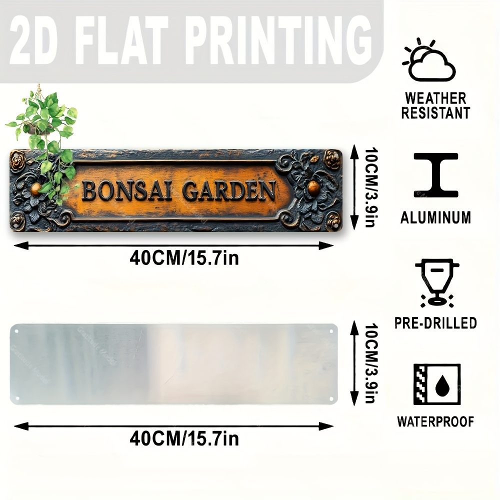 ป้ายอะลูมิเนียมแบบแบน 2 มิติ ท - Bonsai Garden Cafe บทวิจารณ์และราคา