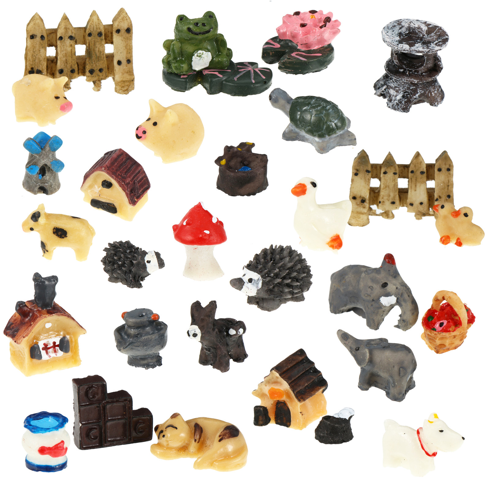 30 ชิ้น ต้นไม้อวบน้ำจิ๋วเรซิ่น - Bonsai Garden For Desk บทวิจารณ์และราคา