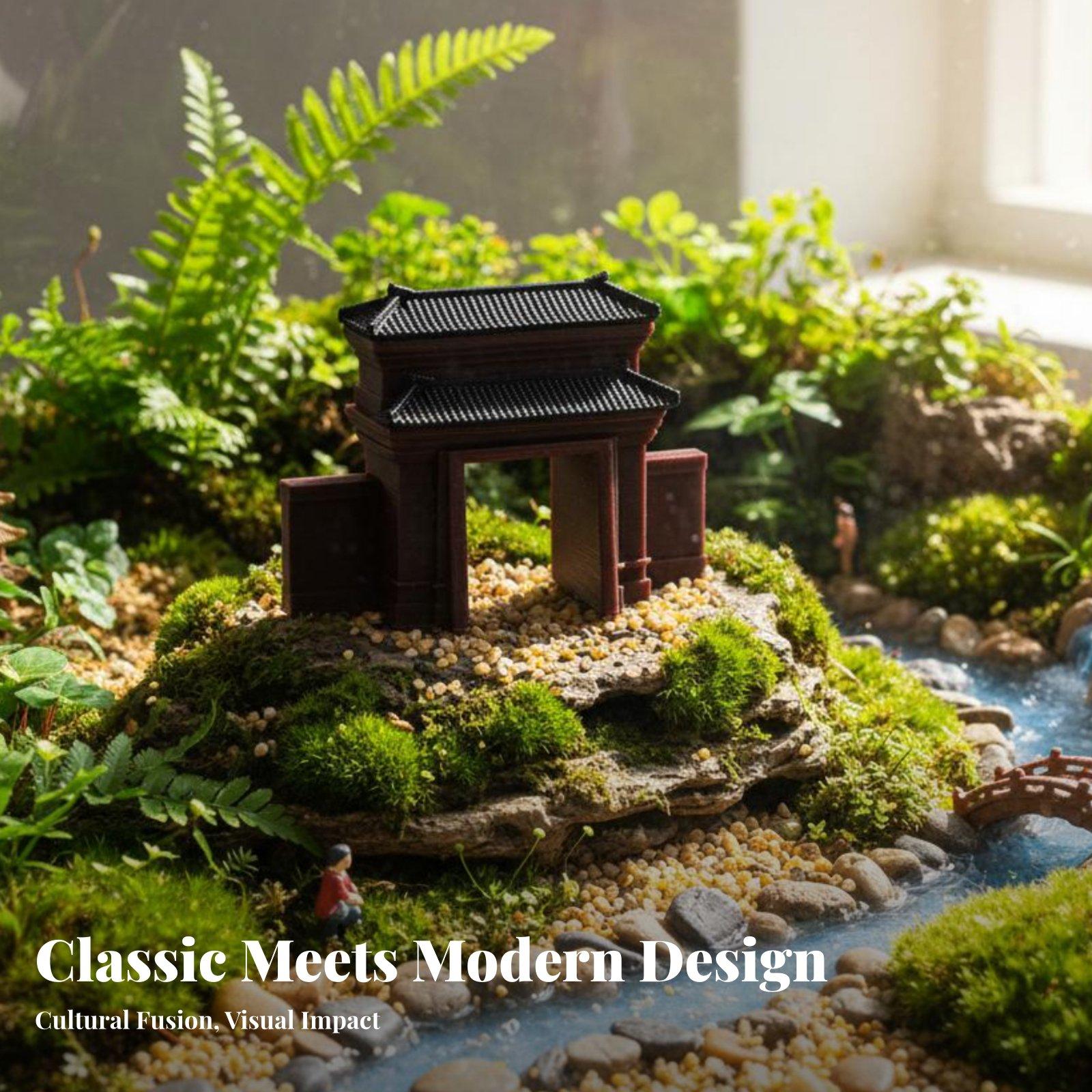 โมเดลบ้านเรซินทำมือสำหรับตกแต่ - Bonsai Garden For Desk บทวิจารณ์และราคา