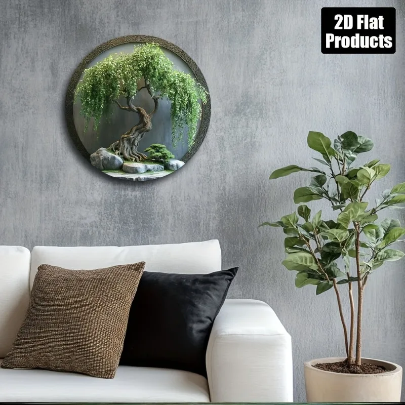 ป้ายโลหะลายต้นวิลโลว์บอนไซโบรา - Bonsai Tree Zen Garden บทวิจารณ์และราคา