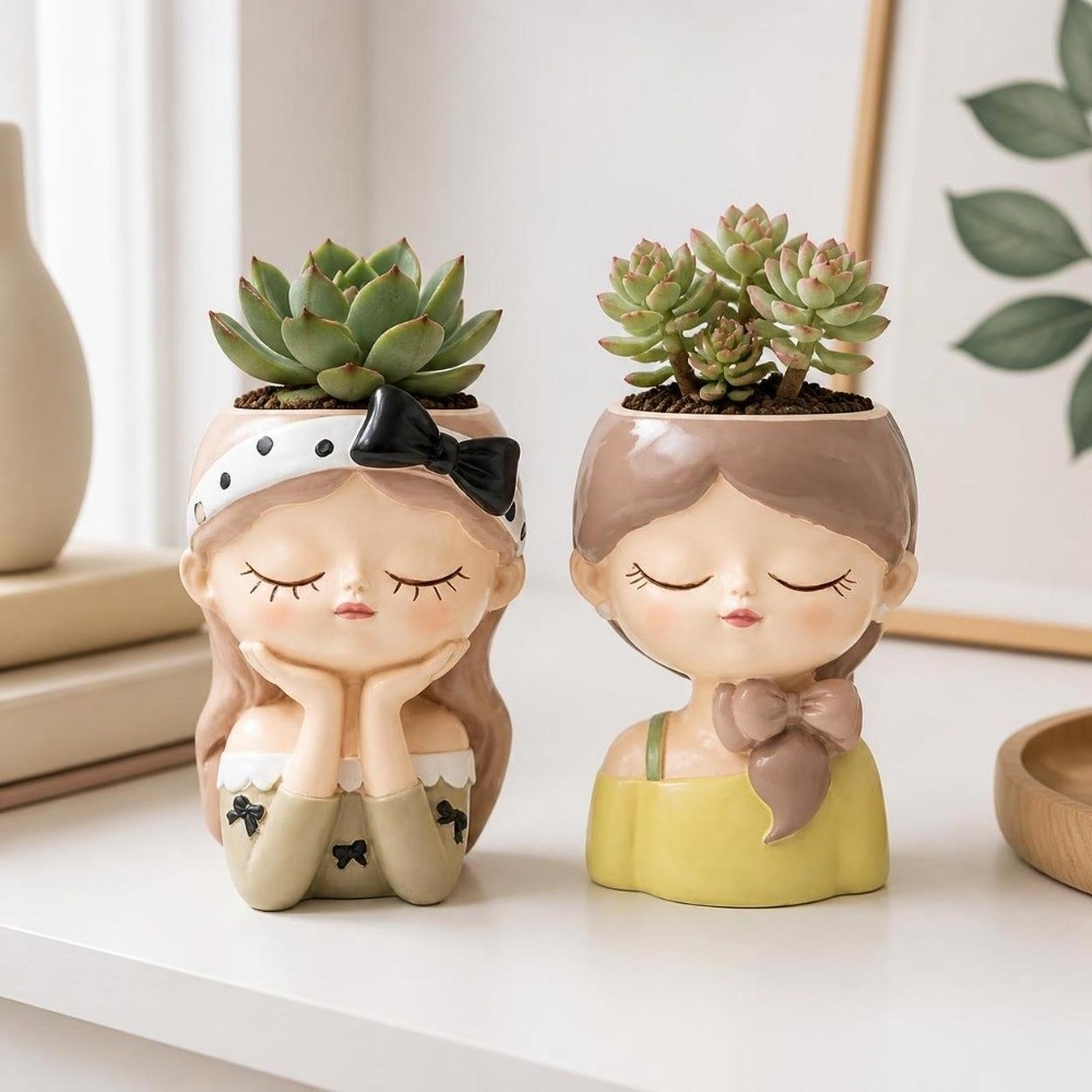 อุปกรณ์ทำสวน กระถางต้นไม้รูปหน - Bonsai Garden Cafe บทวิจารณ์และราคา